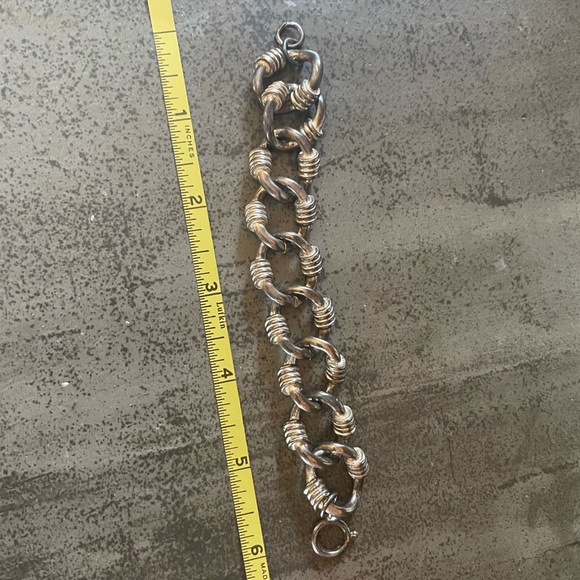 Vintage heavy Silver Chain Bracelet - Picture 3 of 4